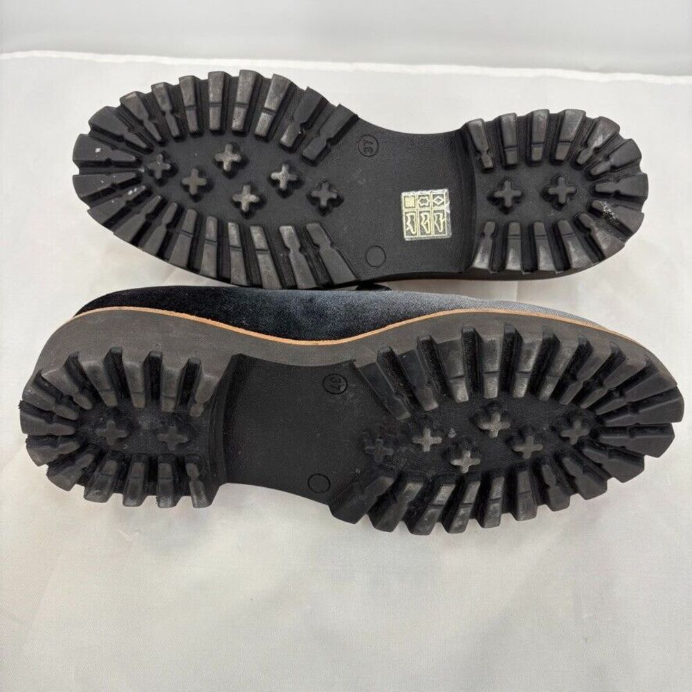 Jon Josef Gogo Gray Velvet Tassel Loafers, Size 37 EU (7 US), Old Money Academia - Picture 6 of 11